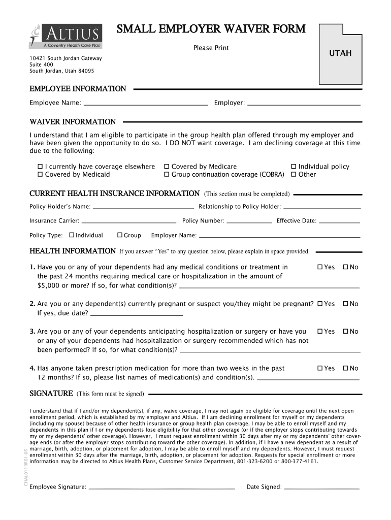 Insurance Waiver Form Template Fill Out And Sign Printable PDF 