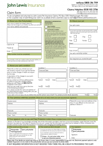 John Lewis Pet Insurance Claim Form Download PDF