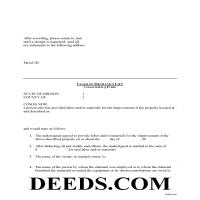 Lane County Claim Of Lien Form Oregon Deeds