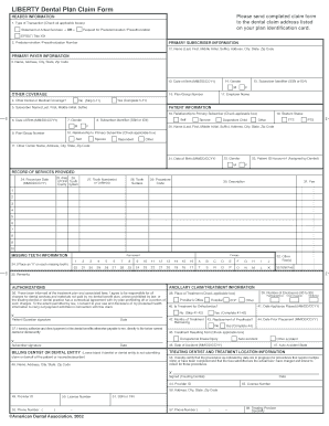 Liberty Dental Claims Address Fill Online Printable Fillable Blank 