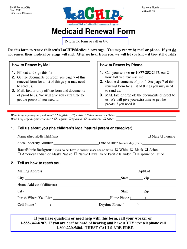 Louisiana Medicaid Application Form PDF Fill Out And Sign Printable