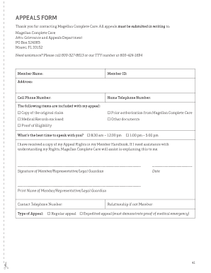 Magellan Complete Care Provider Dispute Forms Fill And Sign Printable 