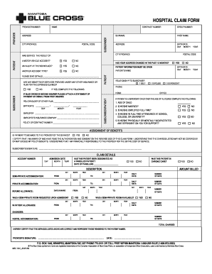 Manitoba Blue Cross Clai Form Fill Online Printable Fillable Blank 