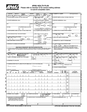 Medical Claim Form PDF APWU Health Plan Fill And Sign Printable 