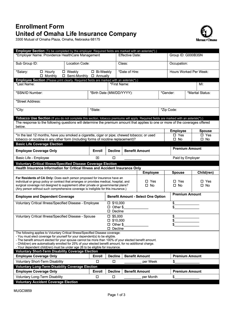 Mutual Of Omaha MUGC9859 Fill And Sign Printable Template Online US 