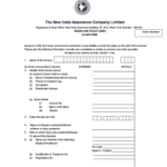 New India Assurance Car Claim Form Pdf Fill And Sign Printable