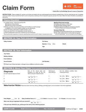 Ontario SPCA Claim Form Fill And Sign Printable Template Online