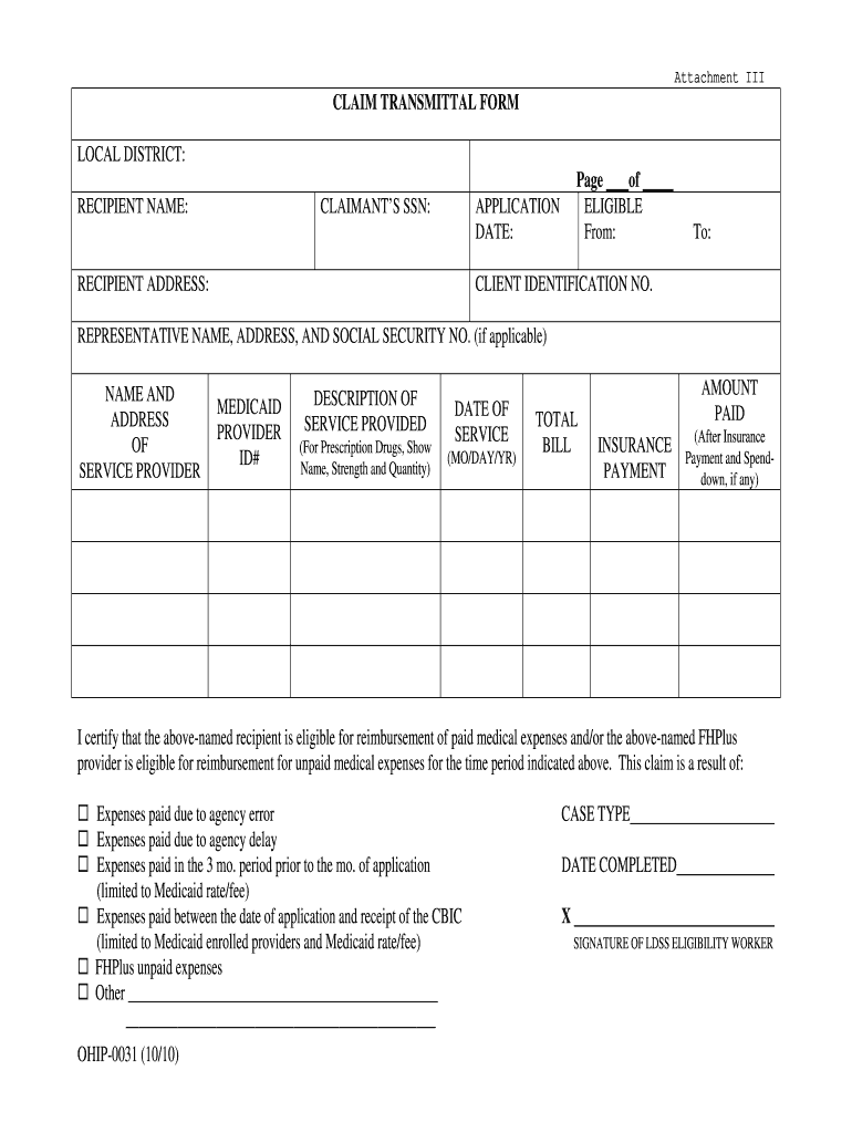 Opwdd Transmittal Form Fill Out And Sign Printable PDF Template SignNow