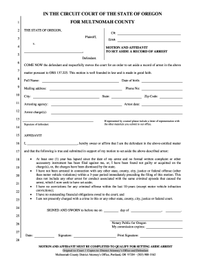 Oregon Expungement Forms Multnomah County Fill Out And Sign Printable 