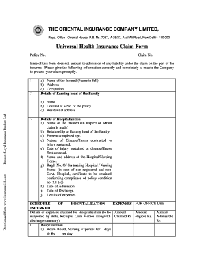 Oriental Claim Form Fill Out And Sign Printable PDF Template SignNow