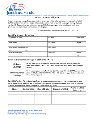 Other Insurance Update Ewtf Fill And Sign Printable Template Online