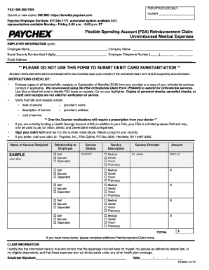 Paychex Fsa Claim Form Fill Out And Sign Printable PDF Template SignNow