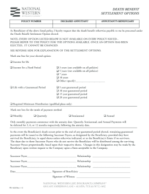 PB 1028 National Western Life Insurance Company Fill And Sign 