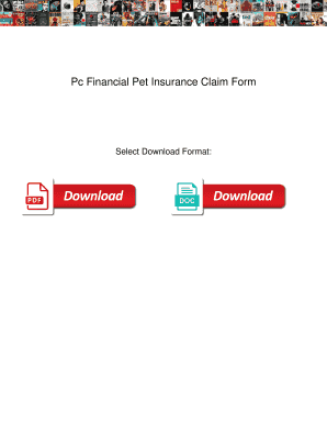 Pc Financial Pet Insurance Claim Form Fill Online Printable