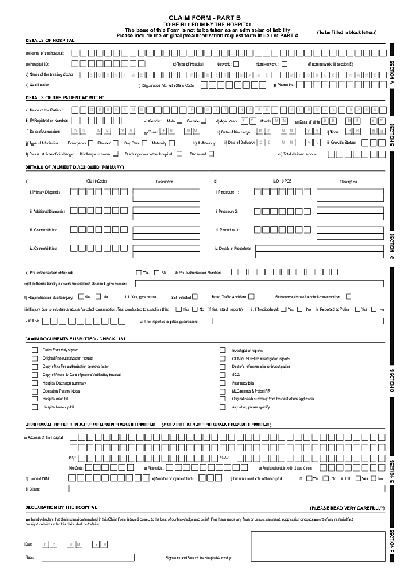  PDF Raksha Claim Form Part B PDF Download InstaPDF