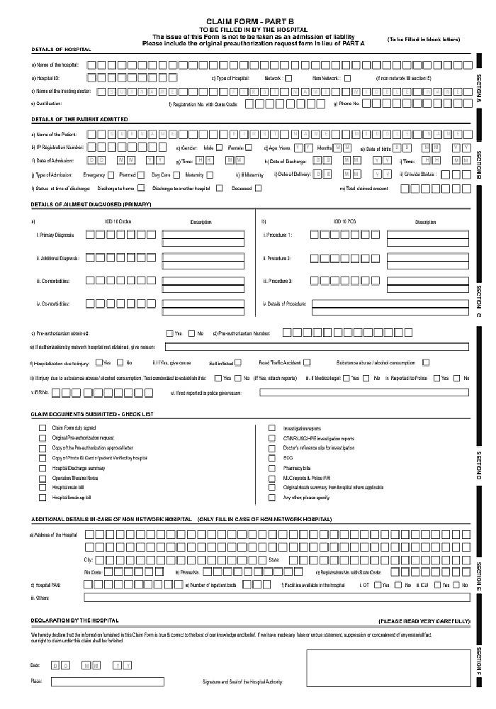  PDF Raksha Claim Form Part B PDF Download InstaPDF