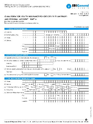  PDF SBI Health Insurance Claim Form PDF Download In English InstaPDF