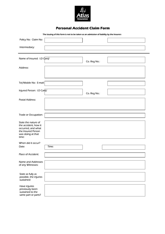 Atlas Health Insurance Claim Form Pdf Fill Online Printable ...