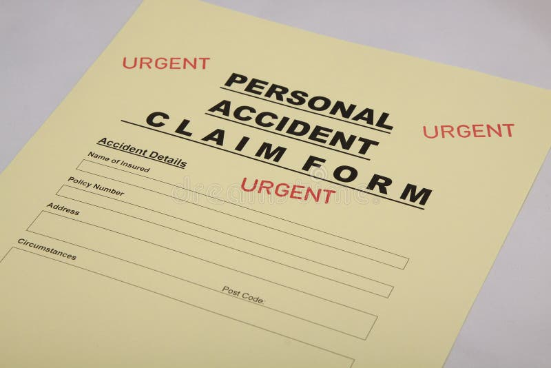 Personal Accident Insurance Claim Form Stock Photo Image 18957056