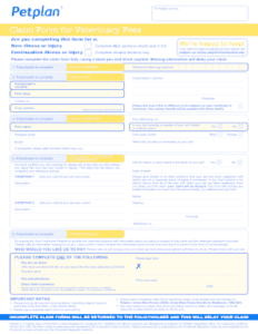 Pet Insurance Claim Form Templates PdfFiller