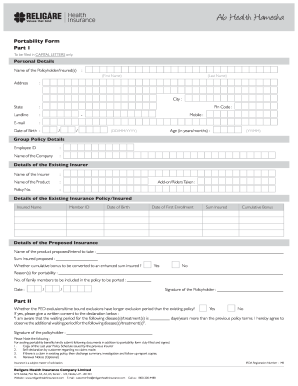 Religare Health Insurance Form Pdf