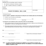 REQUEST FOR DISMISSAL SMALL CLAIMS Fill Out Sign Online DocHub