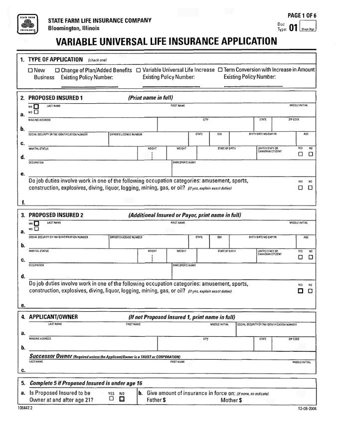 SEC Info State Farm Life Insurance Co Variable Life Separate Account 