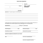 Small Claims Agreement Fill Online Printable Fillable Blank