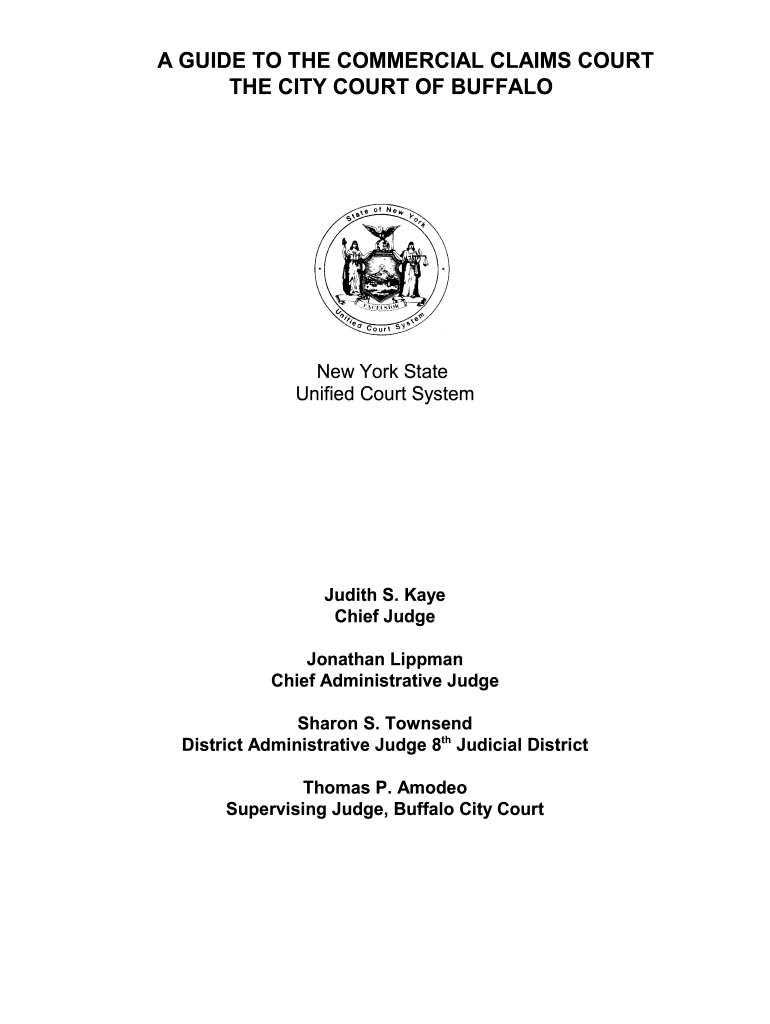 Small Claims Court Buffalo Ny Fill Online Printable Fillable Blank