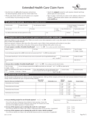 Sunlife Claim Form Fill And Sign Printable Template Online