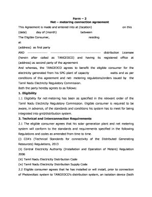 Tneb Net Metering Application Form 2 Fill Online Printable Fillable 