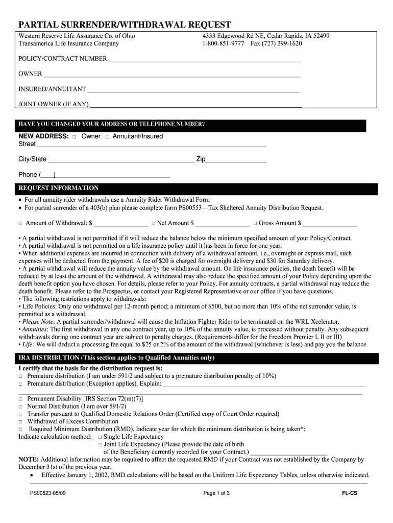 Transamerica Annuity Withdrawal Form Pdf Fill Out Sign Online DocHub