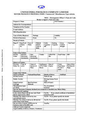 United India Insurance Motor Claim Procedure