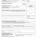 WA Claim For Damages Fill And Sign Printable Template Online US