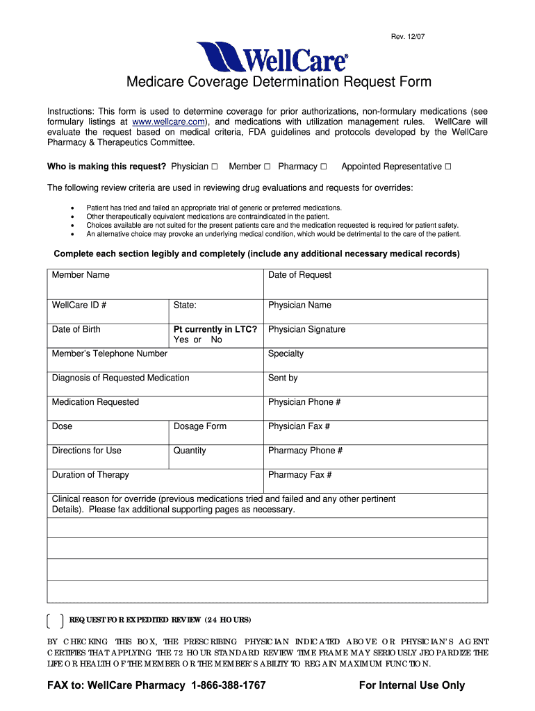 Wellcare Forms For Prior Authorization Fill Out And Sign Printable 