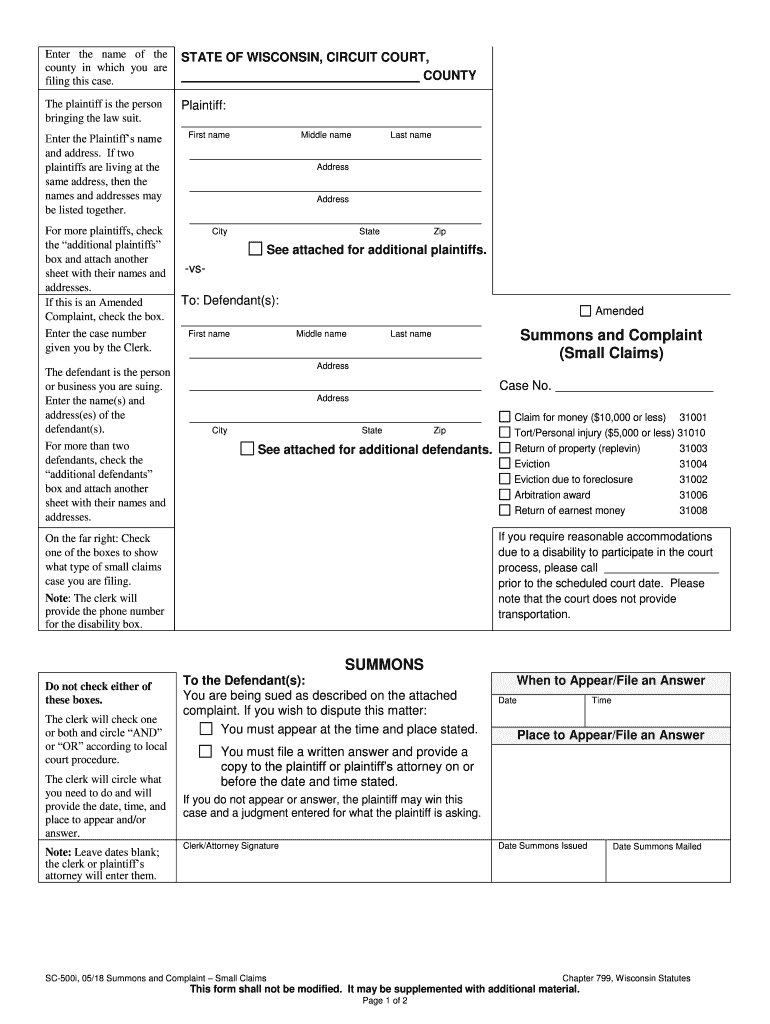 Wisconsin Fillable Form Ar Printable Forms Free Online