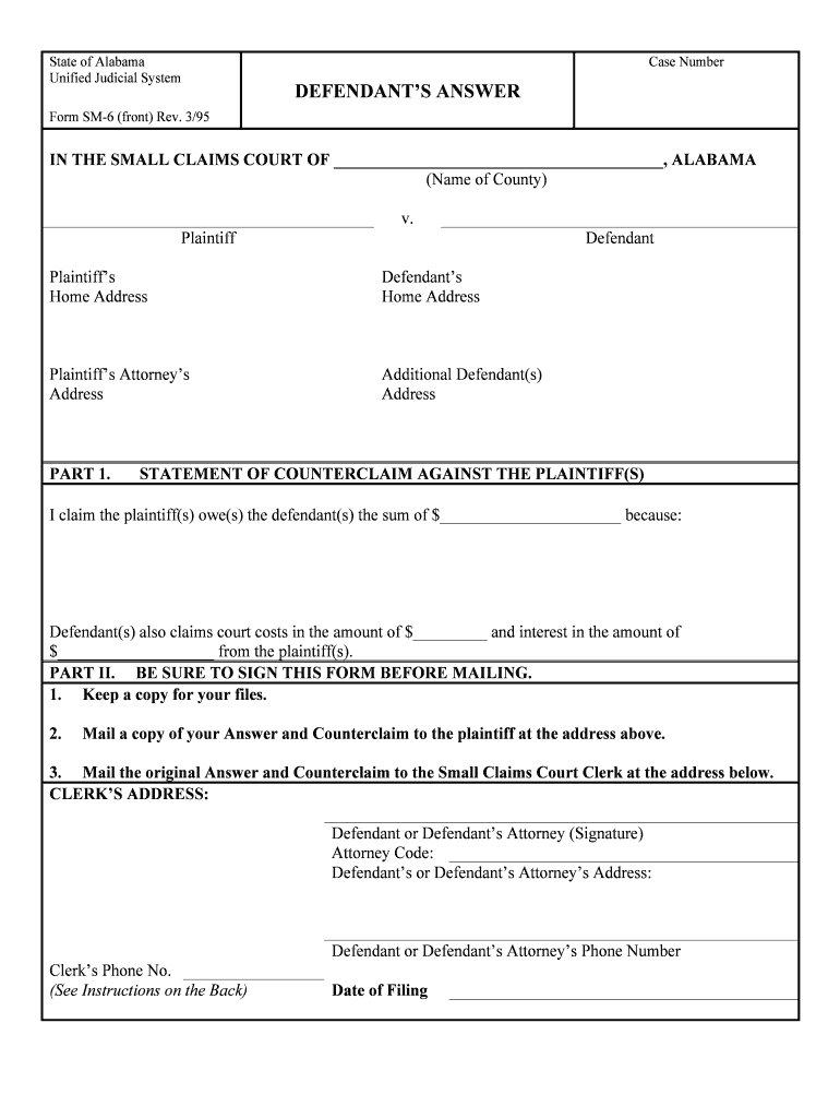 A Guide To Alabama Small Claims Courts Alabama Judicial Form Fill Out 