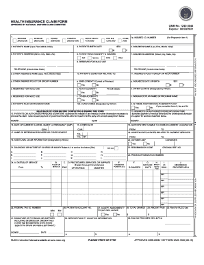 Ach Health Insurance Claim Form 1500 ClaimForms