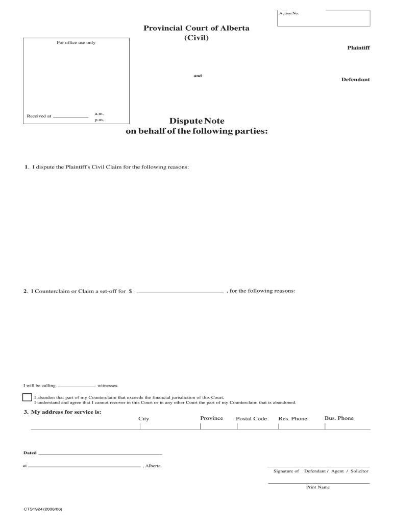 Alberta Civil Claim Form Pdf Fill Online Printable Fillable Blank 