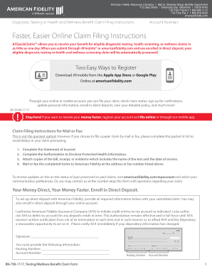 American Fidelity Claim Form Fill Online Printable Fillable Blank