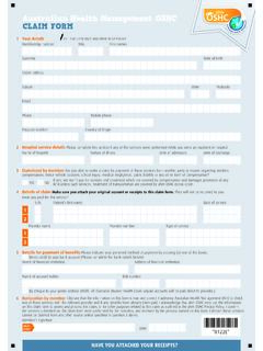 Australian Health Management OSHC CLAIM FORM Australian health 