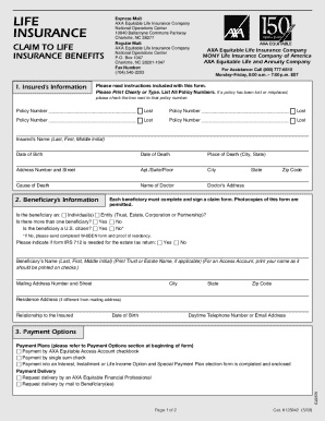 Axa Insurance Claim Form Pdf