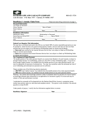 Bankers Life Claim Form Fill Online Printable Fillable Blank 