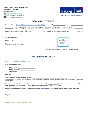 Bharti Axa General Insurance Personal Accident Claim Form ClaimForms