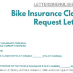 Bike Insurance Claim Request Letter Sample Enquiry Letter Regarding