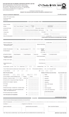 Chola Claim Form Fill Online Printable Fillable Blank PdfFiller