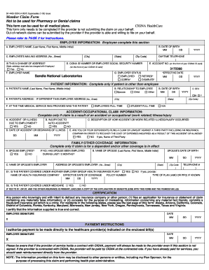 Cigna Medical Claim Form For Providers To Download In Word PDF 