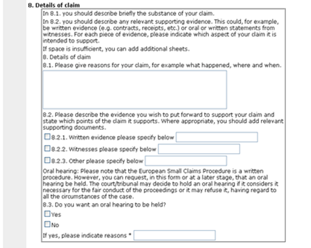 European Small Claims Rules