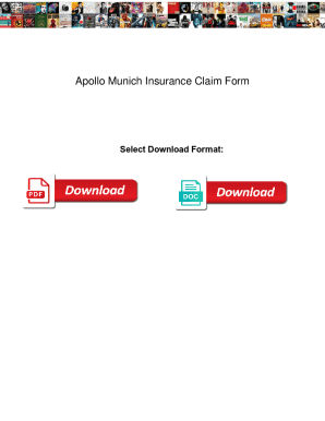 Fillable Online Apollo Munich Insurance Claim Form Apollo Munich 