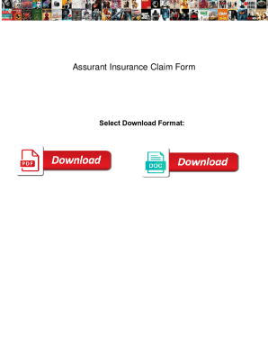 Fillable Online Assurant Insurance Claim Form Assurant Insurance Claim